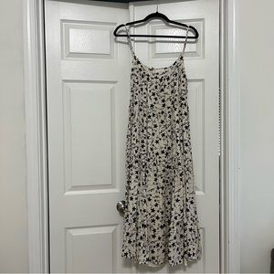Tie Back Floral Print Midi